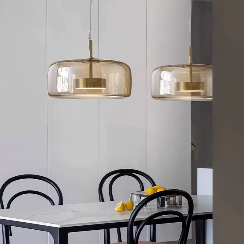 Lampada a sospensione in cristallo a LED Misure: 33*15cm 12W 3000K-4000K-6000K Ambra