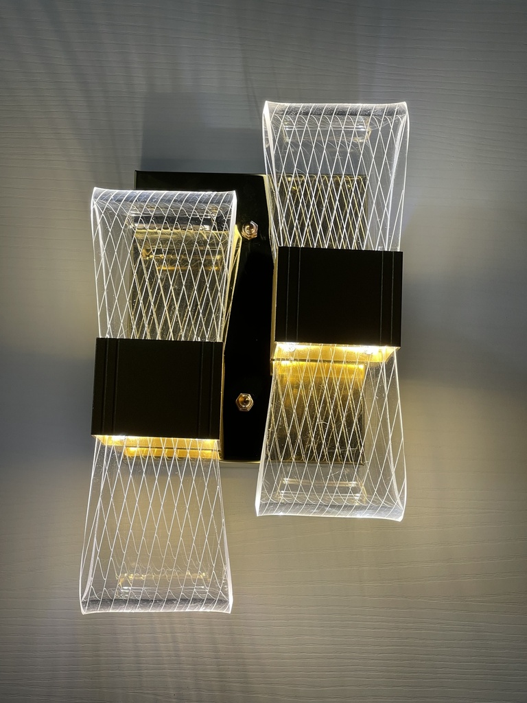 Double Wall Lamp Gold 25cm 28w 3000k-4000k-6000k