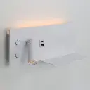 Wall reading light with USB port - 7W ambient lighting with 3W 2700K "VIENNA" reading light (Left)