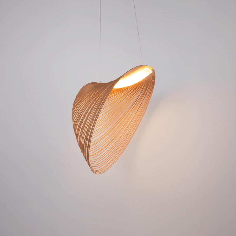 Lampára colgante de diseño en madera "Ilya" - 32W - ø 80cm