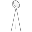 Lampadaire moderne avec LED 26 W, abat-jour rotatif, trépied en métal et interrupteur à pied pour salon, chambre, bureau, 67 x 63 x 195 cm, noir 3000 K « KAIA »