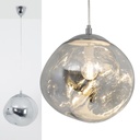 Lámpara Colgante Diseño Moderno con Pantalla de Cristal Metalizado Irregular Casquillo E27 "Melti"D360mm