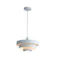 Mid-Century Pendelleuchte, 1-flammige orange Deckenpendelleuchte, 3-lagiger Schirm Design "HELIAS" E27 D350mm