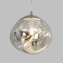 Lámpara Colgante Diseño Moderno con Pantalla de Cristal Metalizado Irregular Casquillo E27 "MAGMA" D280mm