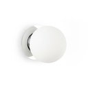 Aplique de pared "Aria" – Estilo moderno en Metal de Dsico con esfera de cristal blanco, E27