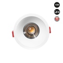 LED-Downlight 15 W CCT 2700 K-4000 K-6500 K adressierbarer runder Silberschnitt Ø 90-100 mm mit OSRAM-Chips und KGP-Treiber