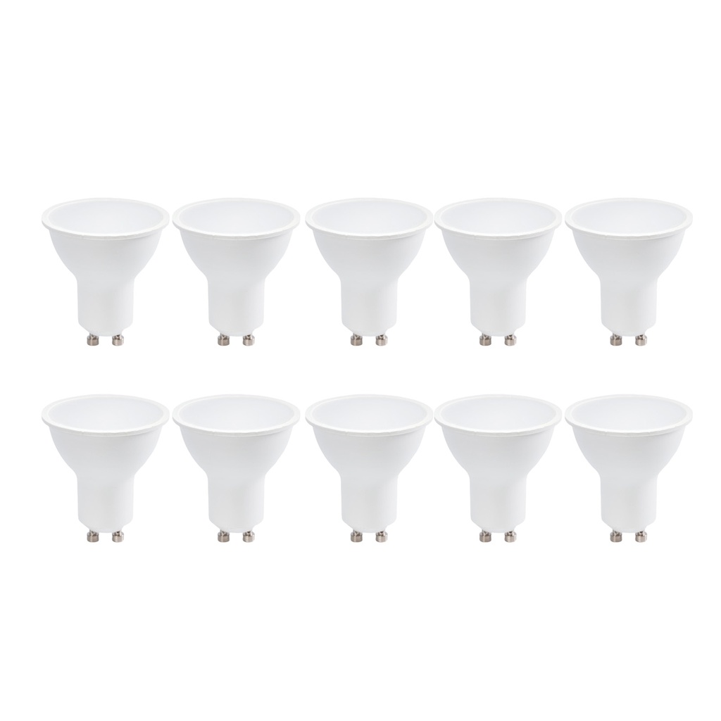  Pack de 10 ampoules LED GU10 7W 120º SMD2835 665lm 220V