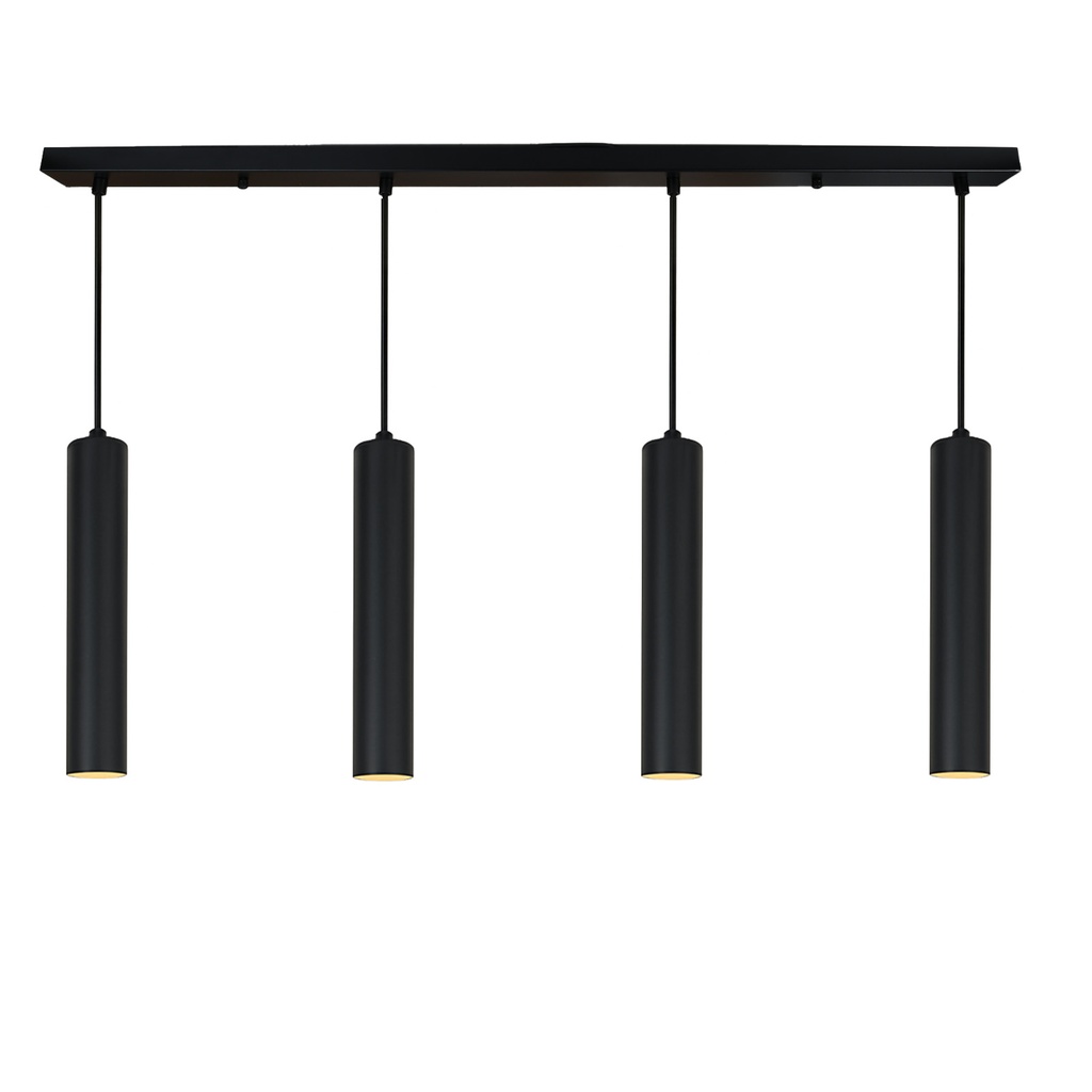 Lámpara colgante con cuádruple tubos estilo minimalista "Parma" - GU10 30cm