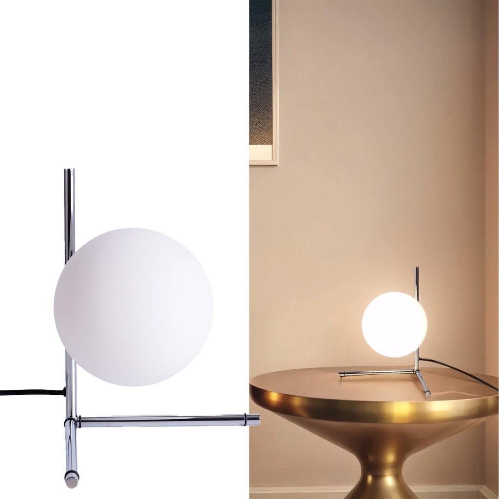 "GRECY" Table Lamp Ø15cm - Modern Brass and Crystal, Ideal for Office, Bedroom and Living Room, E27.