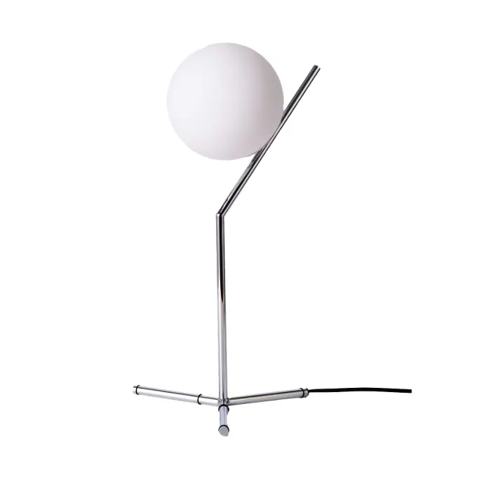 Table Lamp with Glass Ball and Gold or Silver Aluminum: Night Lighting for Bedrooms and Living Rooms E27 Ø15cm "ALESSIA"