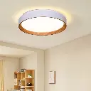  LED Ceiling Light 30W Ø40cm CCT 3000K-6000K, Wood Effect, Dimmable Light - Model "LUNADA"