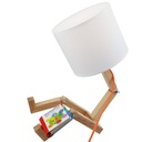 Lampe de table articulée en bois "ROBOTEX"