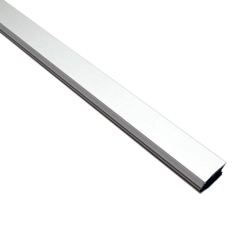 Aluminum profile kit + diffuser for U17x8mm surface-mounted LED strip, 2 meters