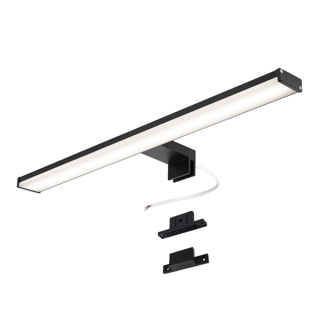 LED Wandleuchte für Bad, Spiegel und Möbel, schlankes Design IP44, 12W, 50 cm, in Aluminium mit 4000K neutralweißem Licht
