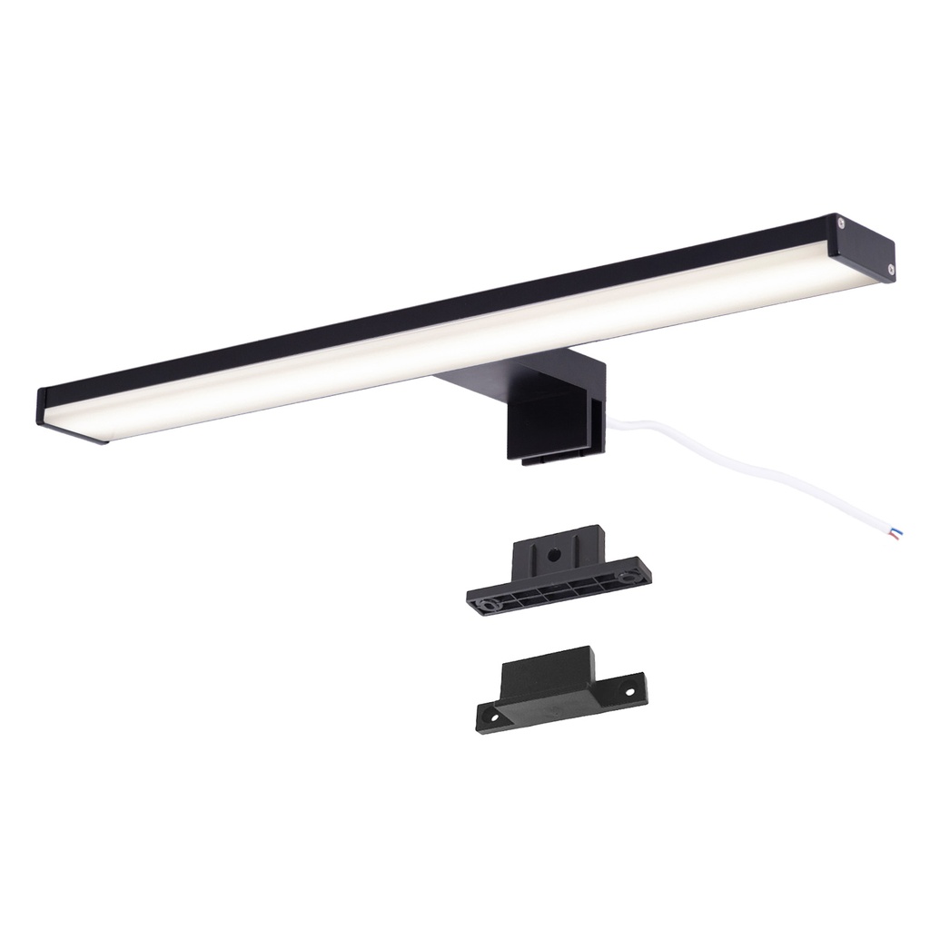 Aplique de pared LED para baño, espejo y mueble, diseño slim IP44, 10W, 40 cm, en aluminio con luz blanca neutra de 4000K