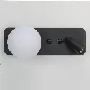 Luminária de parede LED com luz de leitura ajustável de 3W e bola de cristal "PASSAU"