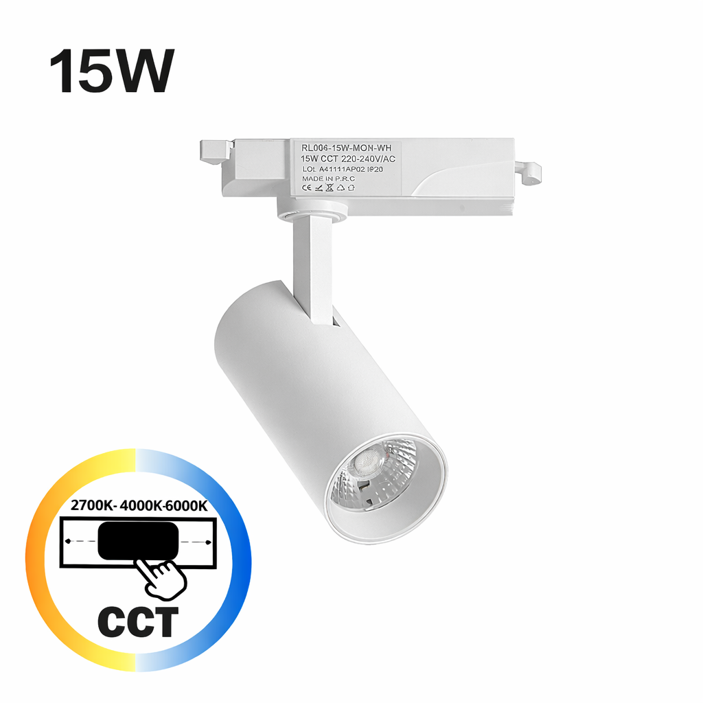  Einphasiges LED-Schienenlicht CCT 3000K-4000K-6000K 12W