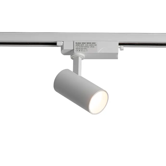 Luminária de trilho LED monofásica CCT 3000K-4000K-6000K 20W