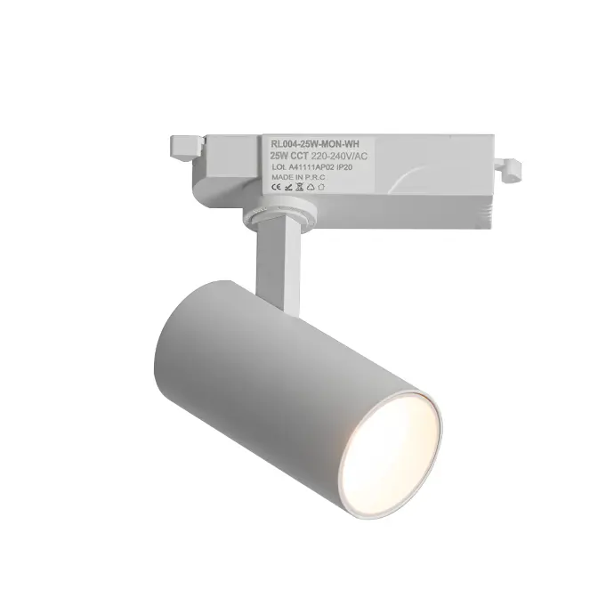 Foco carril LED monofásico 25W  CCT 2700K-4000K-6000K 