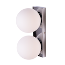 Aplique Lámpara de pared con  doble bola cristal opaco 