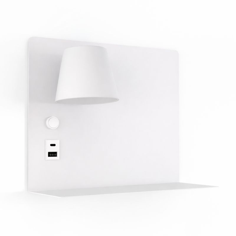 Applique murale réglable 6 W avec chargement USB et Type-C, 2 700 K-6 000 K, puces Osram, driver KGP « SION » (projecteur gauche)