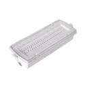 4W 530lm LED emergency light + recessed accessories - 3h runtime - IP54