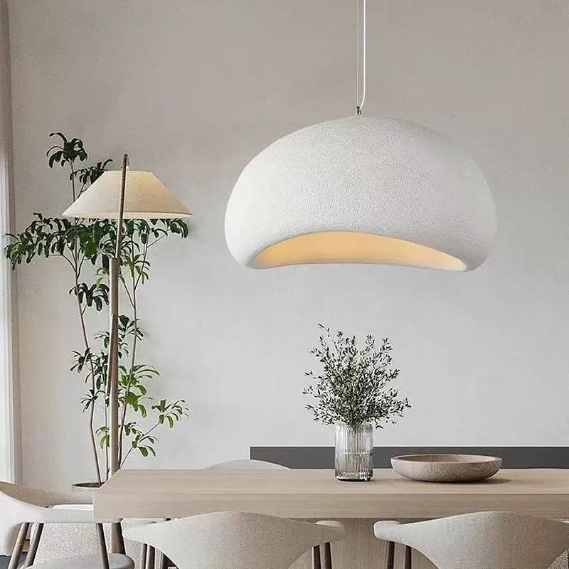 Lámpara colgante nórdica Wabi Sabi de Microcemento moderna para sala de estar, dormitorio, comedor Diametro 30cm