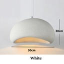 Lampada a sospensione creativa Nordic Wabi Sabi a cupola, Ø50cm, realizzata in resina giapponese, stile industriale vintage, per soggiorno, sala da pranzo e camera da letto.