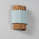 Wall lamp with rattan shade combined with textile E27 "VÉLA"