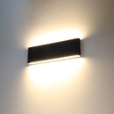 Aplique de Pared Exterior/Interior LED 20W Aluminio Rectangular Iluminación Arriba y Abajo 300mm IP54"SAFATA" Negro