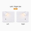 Pack de Apliques de Pared Orientable 6W con Carga USB y Type C, CCT 2700K-6000K, Chips Osram, Driver KGP "SION" Foco Izquierdo y derecho