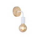 Aplique de Pared Metal con Base de Madera "ELCHE"