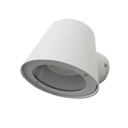 Weiße LED-Wandleuchten aus Aluminium, IP44, dekorativ und wasserdicht für Terrassen und Gärten. Inklusive 5W "PAU" GU10-Glühbirne