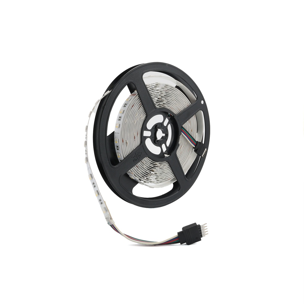 STRISCIA LED 24V-DC-60W-12W/m-Larghezza 12mm-SMD5050RGBW-60 chip/metro-IP20-rotolo 5 metri-Taglio 10cm