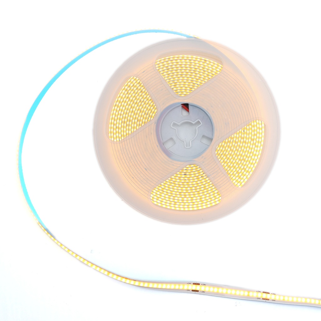 50W COB LED-Streifen (10W/m), 24V DC, 8mm breit, 320 Chips pro Meter, IP20, alle 5cm geschnitten, 5 Meter