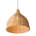 Lámpara Colgante "SORA": Lámpara de Araña de Ratán y Bambú con Marco Metálico, Diseño Vintage a Mano E27 Ø36cm