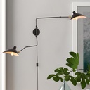 Aplique de Pared "MARCELL" con Cable Enchufe - 2 x E27 Serge Mouille