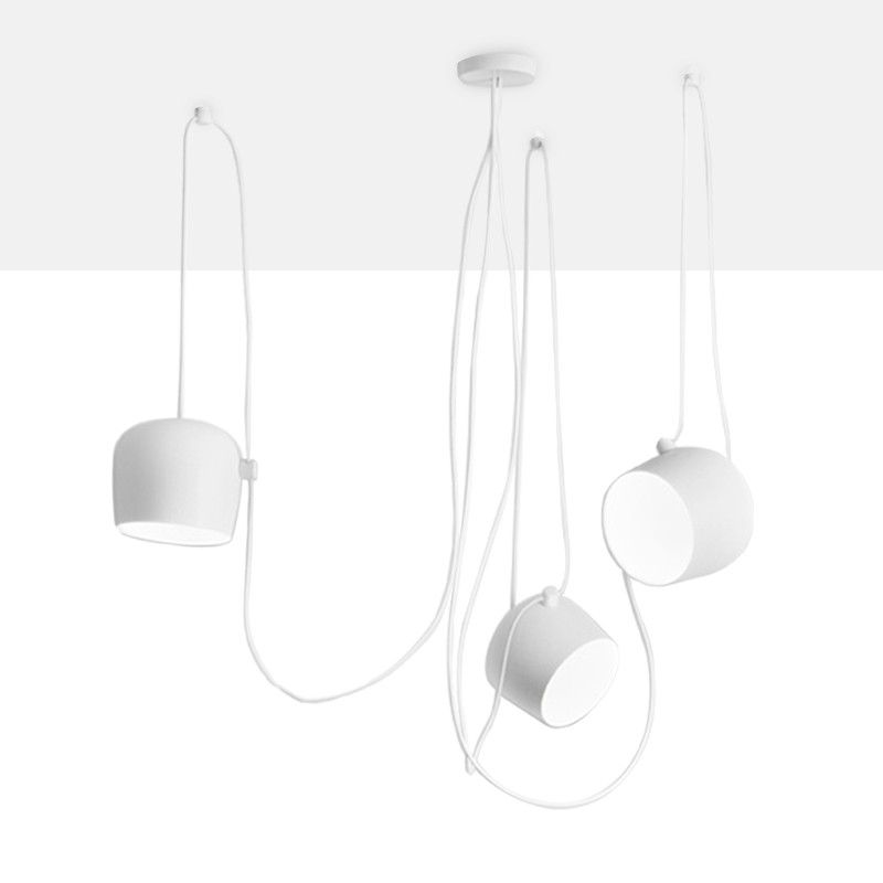 Lámpara colgante de diseño moderna triple "TAMBOR" - E27