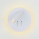 Applique da parete in alluminio con luce di lettura da 3 W e luce ambientale posteriore da 6 W con interruttori "ROMA" 3000K