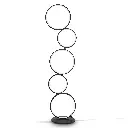 "OLIMPO" LED aluminum floor lamp - 36W - Warm light