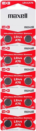 [LR44/A76]  Maxell LR44/A76 1,5 V micro - paquet de 10 piles alcalines