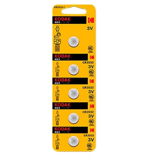 [CR2032] PILA BOTÓN KODAK CR2032 3V 220MAH BLISTER 5UDS 
