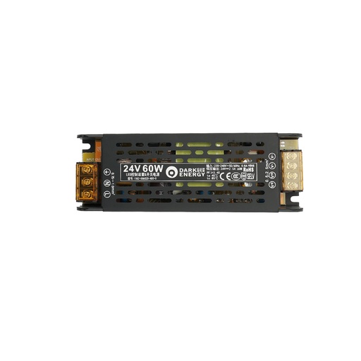 [DEG-24V-60W] 60-W-Netzteil für LED-Streifen – 24-V-Ausgang, 2,5 A max., 220–240 V Eingang, RoHS CE-zertifiziert, IP20 für den Innenbereich, Dunkelenergie