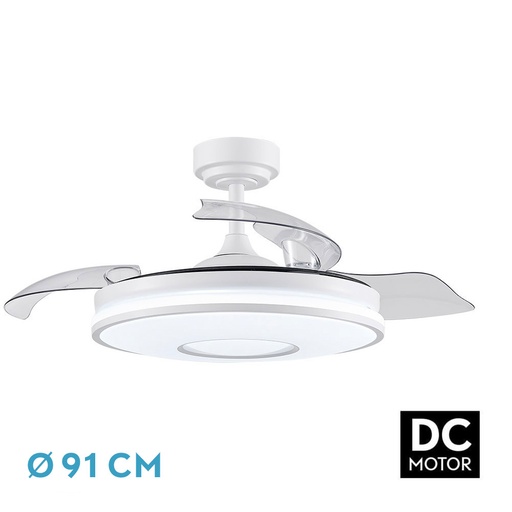 DANI 48W 4800LM DC Motor Ceiling Fan with Light, 3 Blades, 6 Speeds
