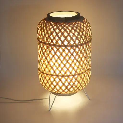 [T006] Lámpara de mesa mimbre "SAKURA"