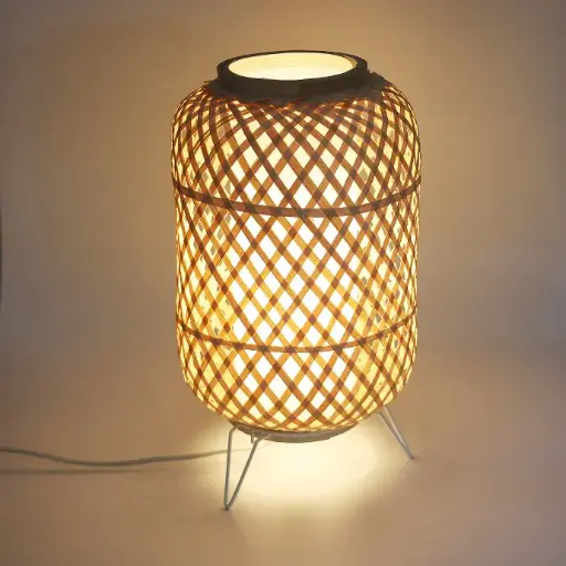[T006] Wicker table lamp "SAKURA"