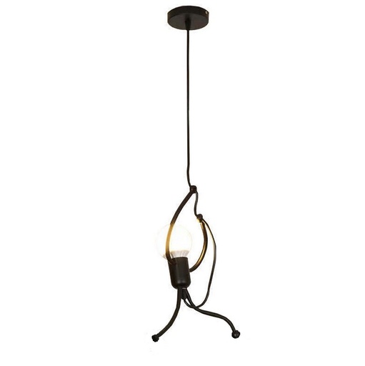 [C007-BK]  Lampada a sospensione nera "FORMIGA", stile industriale retrò, altezza regolabile, E27, ideale per ristoranti, caffè e bar.