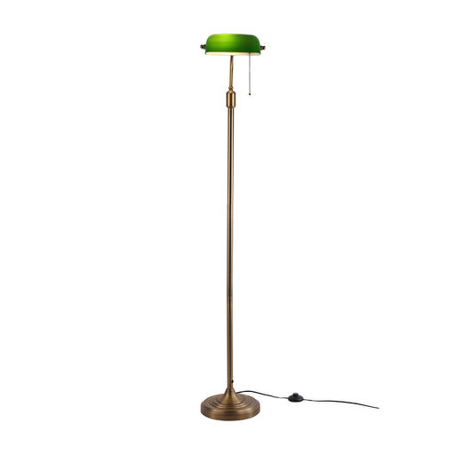 Lampada da terra classica in bronzo con paralume in vetro "VENICE" - E27