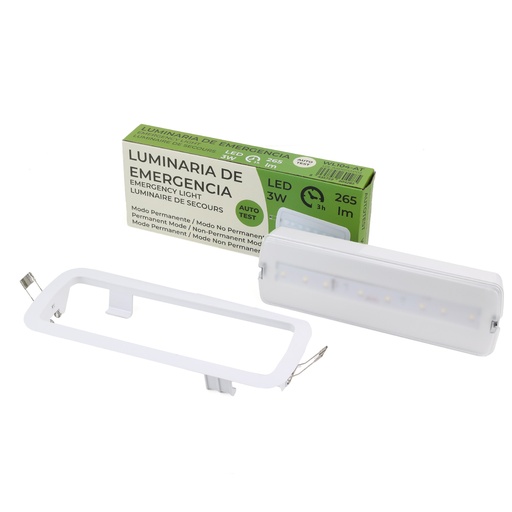 [WL104-AT] Luz de Emergencia AutoTest 3W 250LM 3hrs de autonomía modo Permanente/no permanente