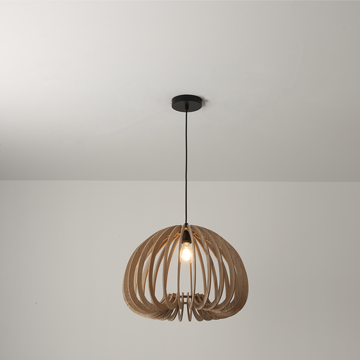 [C072-B] Lámpara de techo colgante de madera Ø45cm "FREYA"-E27 